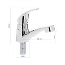 Ver imagem 6 de Torneira Banheiro Lavatório Branca Mesa Bancada Aa02b Doan