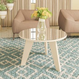 Mesa de Centro Tampo com Espelho Espanha Artely - 1 Mesa de Centro Tampo com Espelho Espanha Artely - 1