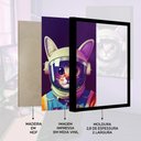 Ver imagem 5 de Quadro Decorativo Gato Astronauta Moldura Cx Alta 40x60 Arte na Arte Moldura Branca