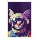 Ver imagem 1 de Quadro Decorativo Gato Astronauta Moldura Cx Alta 40x60 Arte na Arte Moldura Branca