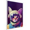 Ver imagem 3 de Quadro Decorativo Gato Astronauta Moldura Cx Alta 40x60 Arte na Arte Moldura Branca