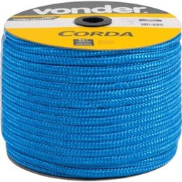 Corda multifilamento trançada 12 mm x 140 m azul em carretel Vonder - 1