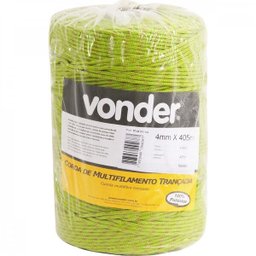 Corda caminhoneiro 6 mm x 180 m cor verde Vonder - 2