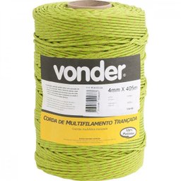 Corda caminhoneiro 6 mm x 180 m cor verde Vonder - 3