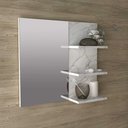 Ver imagem 6 de Conjunto Kit para banheiro 60cm com Gabinete espelheira e cuba CJ43018-107 Móvel na Caixa Mármore Br