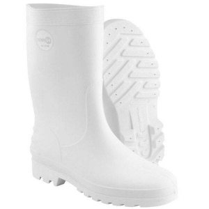 Bota de PVC branca cano médio sem forro 39/40 Nove54