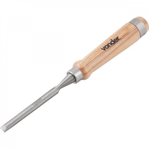 Formão goivado 10 mm com cabo de madeira Vonder