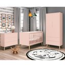 Ver imagem 7 de Quarto de Bebê Theo 2 Portas Rosa com Pés Madeira Natural – Reller
