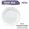 Jogo de Prato Menu 06 Pratos Rasos Grande - 26cm Branco - 1