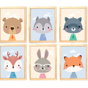 Ver imagem 1 de Quadro Infantil Menina 6 Un A4 Vidro e Pendurador