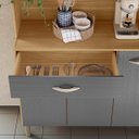 Ver imagem 7 de Armário Cozinha Compacta Apolo com 6 Portas e 1 Gaveta em Mdp Freijó/gris - Kits Paraná