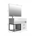 Ver imagem 2 de Gabinete Banheiro com Cuba e Espelheira 80cm Multimóveis VCR10071 Carbono