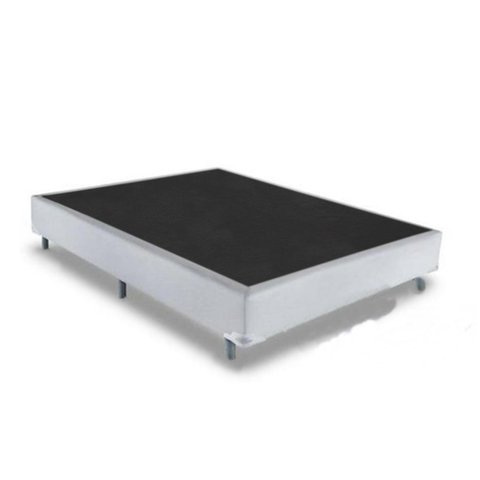 Base Box Blindado Viúva Acolchoes Sintético Branco 40x128x188