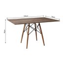 Ver imagem 2 de Jogo de Mesa Eiffel Retangular Tampo de Madeira 120x75cm Amêndoa com 4 Cadeiras Katrina Preto