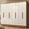 Guarda Roupa Casal Diplomata 8 Portas Freijó Off White - Moval Freijó Off White - 4