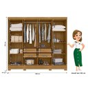 Ver imagem 2 de Guarda Roupa Casal Diplomata 8 Portas Freijó Off White - Moval Freijó Off White