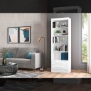 Ver imagem 5 de Estante Armário Livreiro com 5 Prateleiras 2 Gavetas Qmovi - (3420.5)