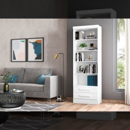 Estante Armário Livreiro com 5 Prateleiras 2 Gavetas Qmovi - (3420.5) - 5