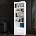 Ver imagem 1 de Estante Armário Livreiro com 5 Prateleiras 2 Gavetas Qmovi - (3420.5)