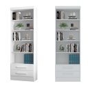 Ver imagem 2 de Estante Armário Livreiro com 5 Prateleiras 2 Gavetas Qmovi - (3420.5)