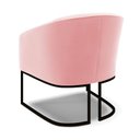 Ver imagem 4 de Cadeira Sala de Jantar Base Industrial Preto Kit 2 Stella Suede D03 - D\'rossi Cor Rosa Bebê