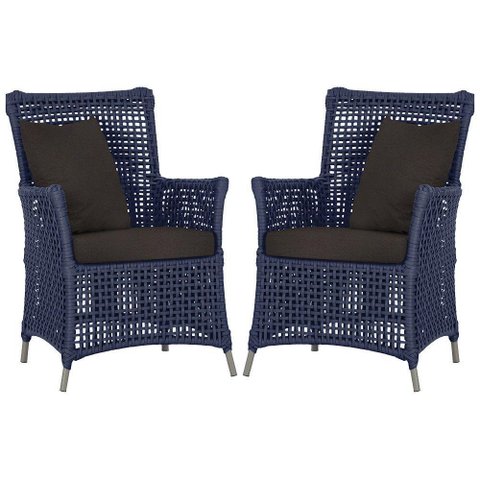 Poltronas Igapó Alumínio Pintura Fendi Corda Náutica E9 Azul