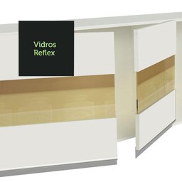Armário de Cozinha Completa 100% MDF 300cm Frentes Branco Smart Madesa 02 - 8