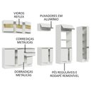 Ver imagem 6 de Armário de Cozinha Completa 100% MDF 300cm Frentes Branco Smart Madesa 02