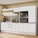 Ver imagem 1 de Armário de Cozinha Completa 100% MDF 300cm Frentes Branco Smart Madesa 02