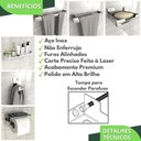 Ver imagem 2 de Kit Acessórios Para Banheiro Inox 6 Peças ELG