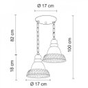 Ver imagem 2 de Pendente para 2 Lâmpadas Rústico Sombrero Madelustre