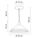Ver imagem 2 de Pendente para 1 Lâmpada Rústico Sombrero Madelustre