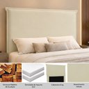 Ver imagem 3 de Cabeceira Decorativa King Size 1,95m Trento Veludo Bege - Gran Belo