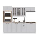 Ver imagem 2 de Armário de Cozinha Modulada Completa Fidelitá Nara 100% MDF 5 Peças 270cm 14 Portas 2 Gavetas sem