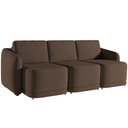 Ver imagem 1 de Sofá Cama para Sala de Estar 3 Lugares 276cm Montserrat K01 Veludo Marrom - Lyam Decor