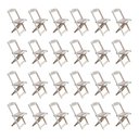 Ver imagem 4 de Kit 6 Conjuntos De Mesa Com 4 Cadeiras De Madeira Dobravel 70X70 Sem Pintura/Crua - Marrom