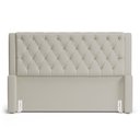 Ver imagem 3 de Cabeceira Atena para Cama Box Casal Padrão 140cm Capitonê com Frame Sintético Bege - Desk Design