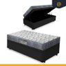 Cama Box Baú Solteiro + Cabeceira Cassis e Colchão Ortobom Iso 100 88cm - 5