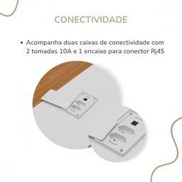 Mesa de Reunião Modular Y37 Freijó/branco - Artany - 4