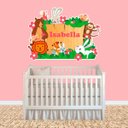 Ver imagem 1 de Adesivo de Parede Safari de Menina Personalizado-Pequeno 64x48cm