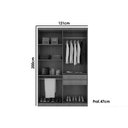 Ver imagem 2 de Guarda Roupa Solteiro 4 Portas e 2 Gavetas Naturale/Off White - Rufato