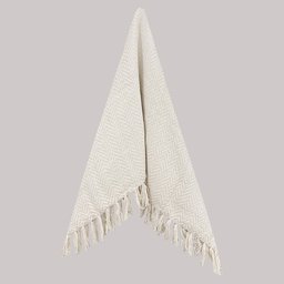 Manta Decorativa em Algodão para Sofá/poltrona 2.10m X 1.50m Decoração 100% Algodão Rúistico Cru - 6