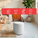 Ver imagem 4 de Puff Redondo Orgânico Akl para Sala Bouclê Branco Multiuso Apoio para Pés - Arkell