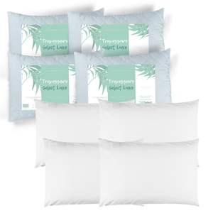 Kit 4 Travesseiros Select Luxo Fibra Importada Antialérgica com 4 Fronhas 100% Algodão