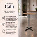 Ver imagem 2 de Mesa Alta Bistrô Industrial Área Gourmet Cali Cor: Louro Freijó - Kmj