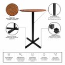 Ver imagem 3 de Mesa Alta Bistrô Industrial Área Gourmet Cali Cor: Louro Freijó - Kmj