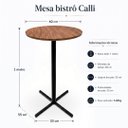 Ver imagem 4 de Mesa Alta Bistrô Industrial Área Gourmet Cali Cor: Louro Freijó - Kmj