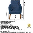 Ver imagem 2 de Poltrona Decor para Studio Cliente Tecido Suede Base Fixa Pés em Madeira Natural Suporta 120 Kg
