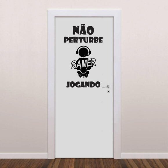 Adesivo Decorativo para Porta Gamer não perturbe