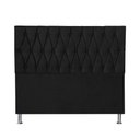 Ver imagem 2 de Cabeceira Casal 1,40m Paris Suede Preto Dal Poz Estofados